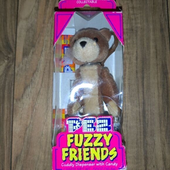 New Pez Fuzzy Friends Buddy Bear Dispenser With Backpack Clip. Packaging has som - Picture 7 of 7